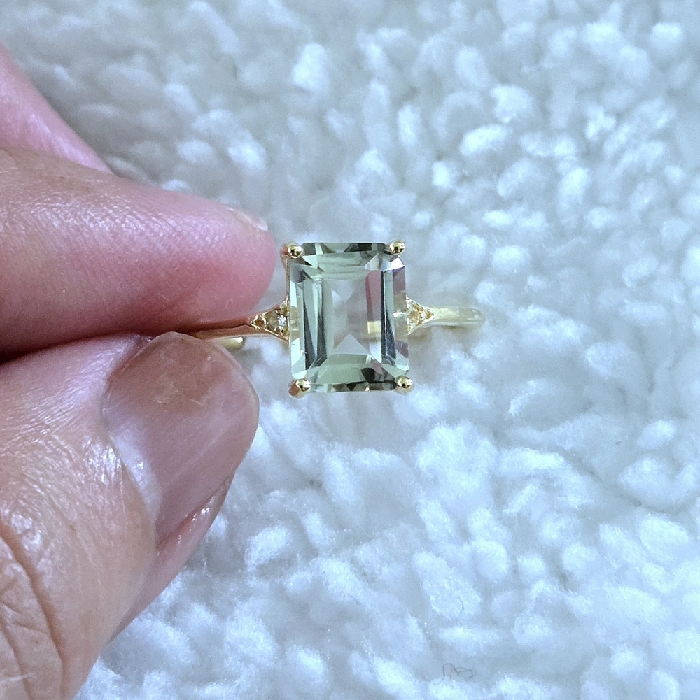 Shivam Rectangular Green💚 Amethyst Ring💍 - NWT - Picture 15 of 16